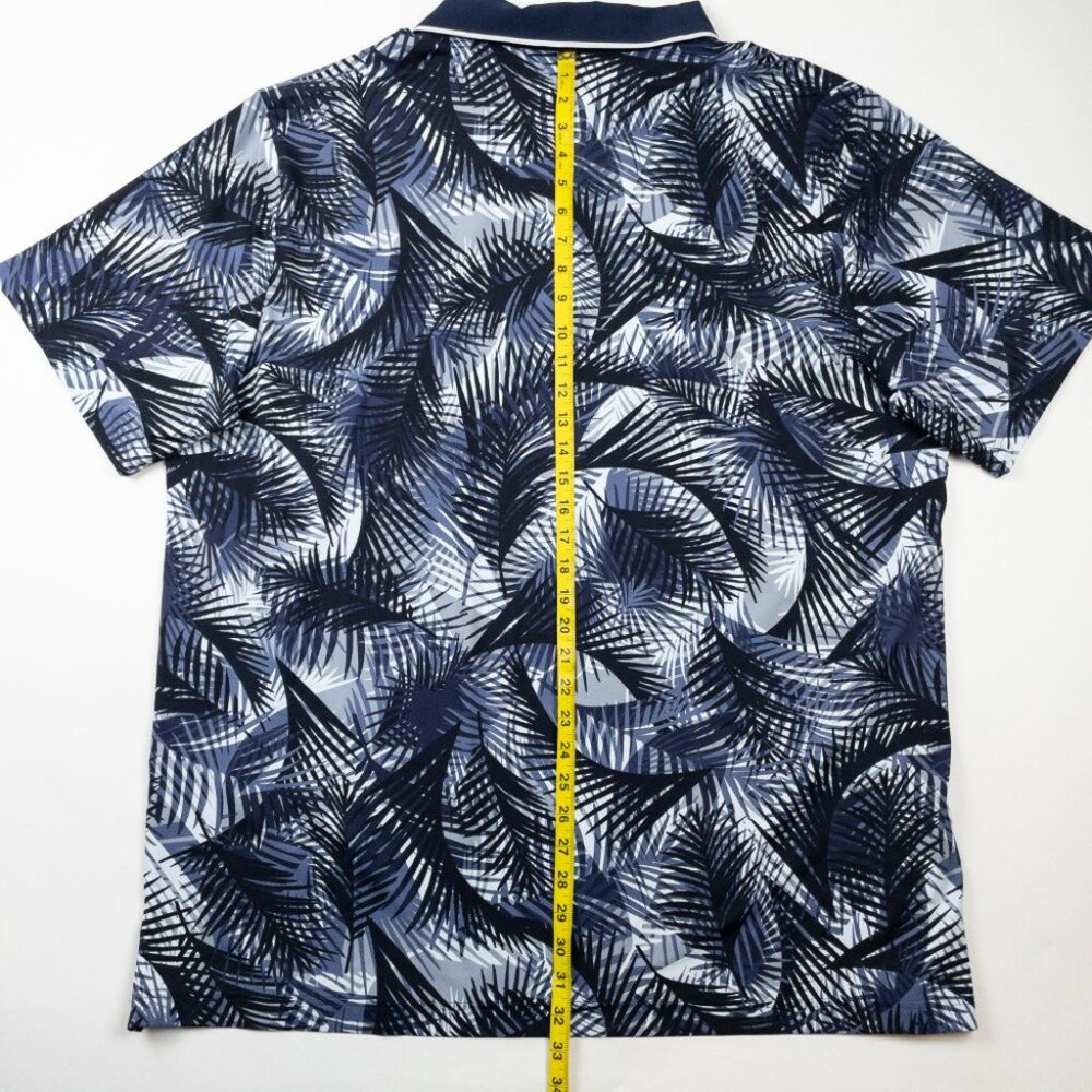 Under Armour Iso-Chill Golf Polo Men's 3XL Blue Palm Leaf Stretch Performance - Picture 12 of 15